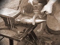 shoe adjusting/shaping on anvil 